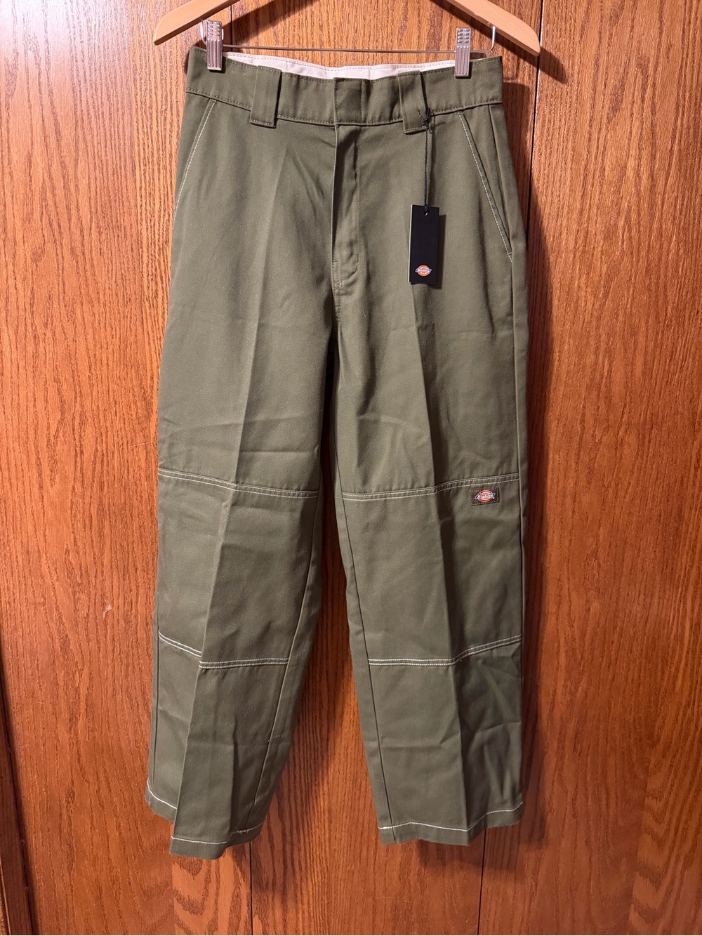 Dickies Women’s Relaxed Fit Pants With Double Knee Pants Size 4 Olive Green